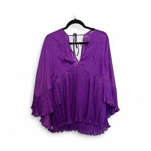 Alberta Ferretti Vibrant Purple Silk Blouse